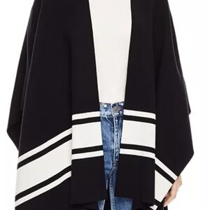 Sandro Black and White Women's Poncho
